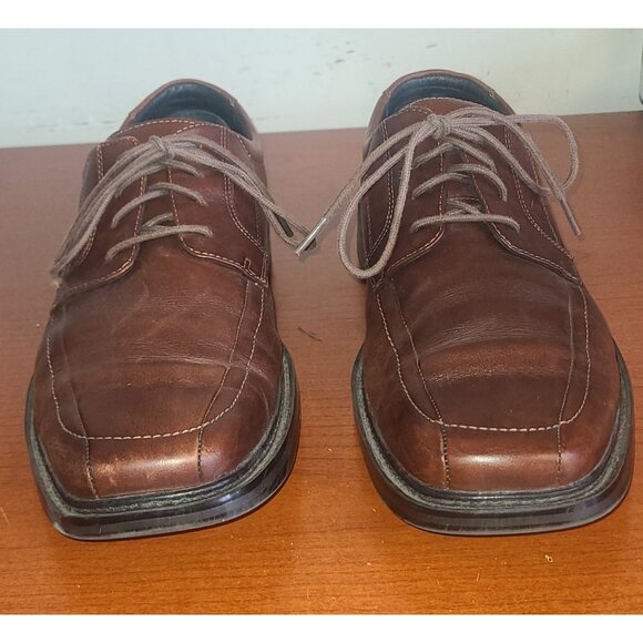 BOSTONIAN MEN'S SHOES 11M FLEXLITE  BROWN LEATHER BICYCLE TOE - Picture 2 of 10